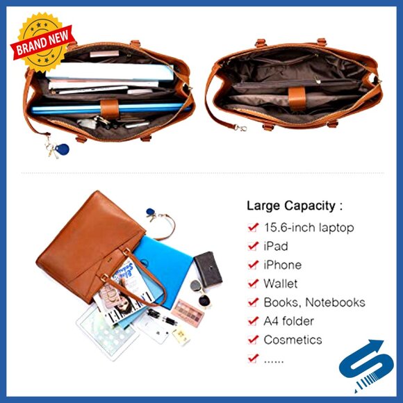 Waterproof Laptop Tote Bag for 15.6 Inch Computer, Business Office Work - Picture 5 of 6